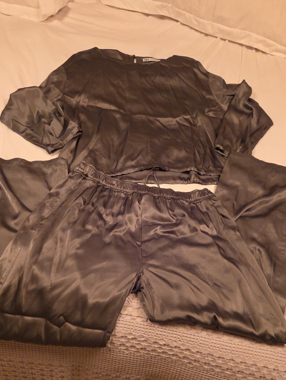 Women's Satin Set - Green Xl